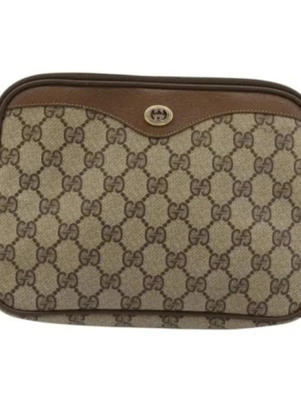 GUCCI GG Supreme Shoulder Bag PVC Beige Gold 119 02 068 Auth 182214 - Picture 2 of 16